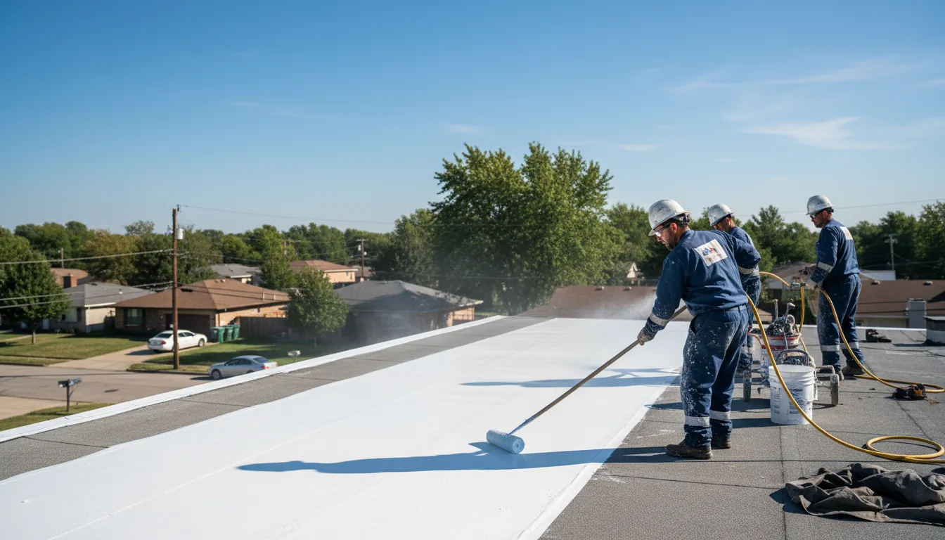 Commercial roof coating in Crandall, IN near me